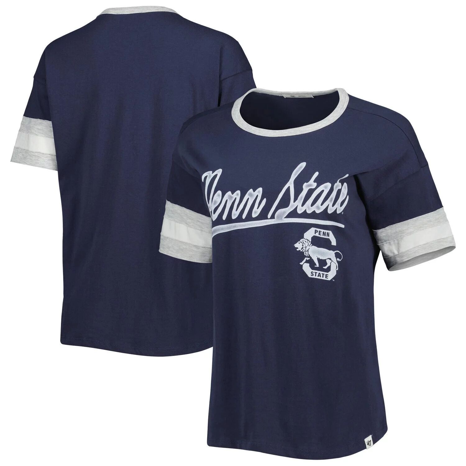 

Женская темно-синяя футболка Penn State Nittany Lions Dani Retro Slub '47, Синий, Женская темно-синяя футболка Penn State Nittany Lions Dani Retro Slub '47
