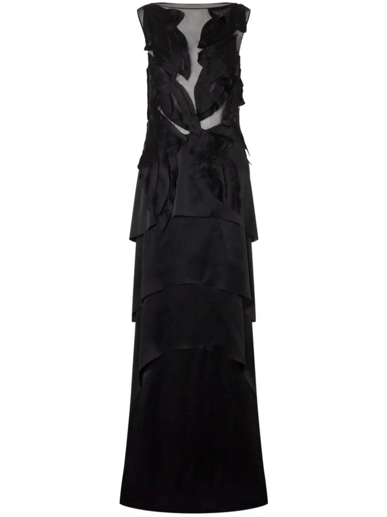 

Платье макси со вставками Alberta Ferretti, черный