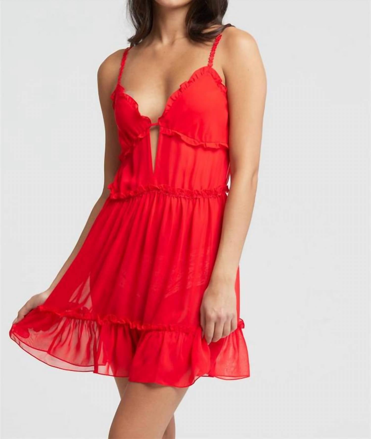 

Сорочка Фрида вишневого цвета Rya Collection, цвет cherry