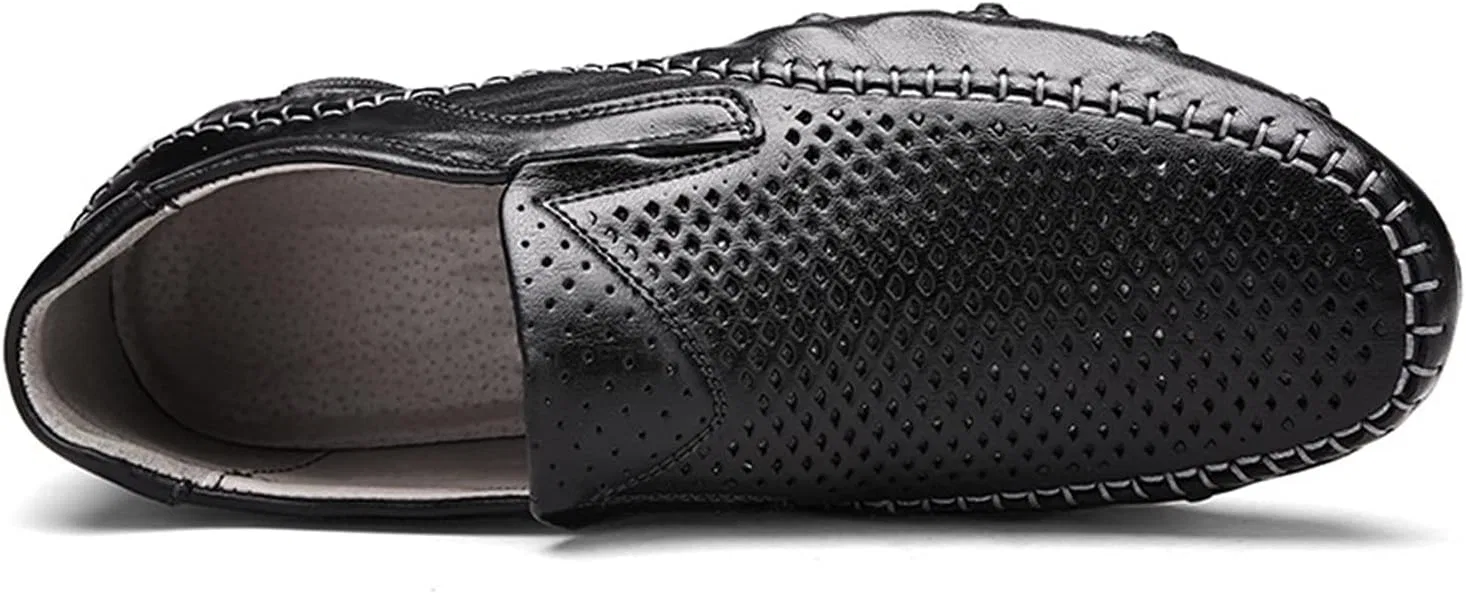 Лоферы кожаные дышащие Black Perforated — фото 2