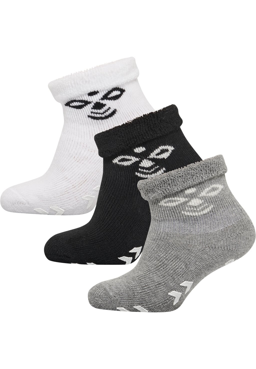 

Носки SNUBBIE 3 PACK Hummel, цвет black grey melange white