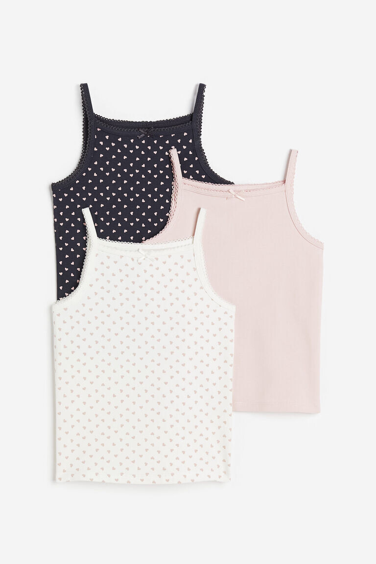 

Набор маек H&M, 3 предмета, розовый/черный/бежевый