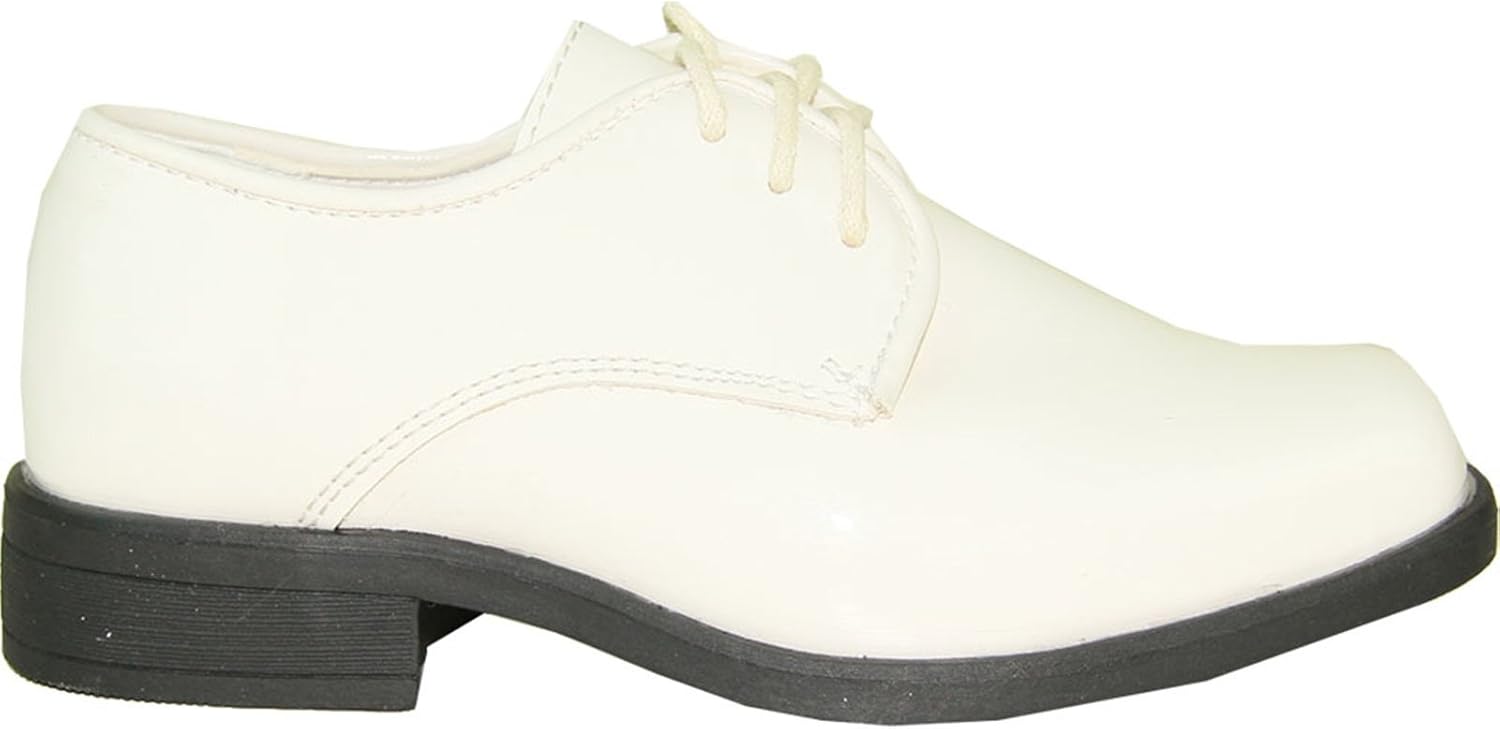 Детские туфли VANGELO Boy Kid Dress Shoe Oxford на шнуровке, лоферы без шнурков, смокинговые туфли для выпускного, школьной формы, свадеб и официальных мероприятий, размеры от малышей до больших детей, слоновая кость — фото 4
