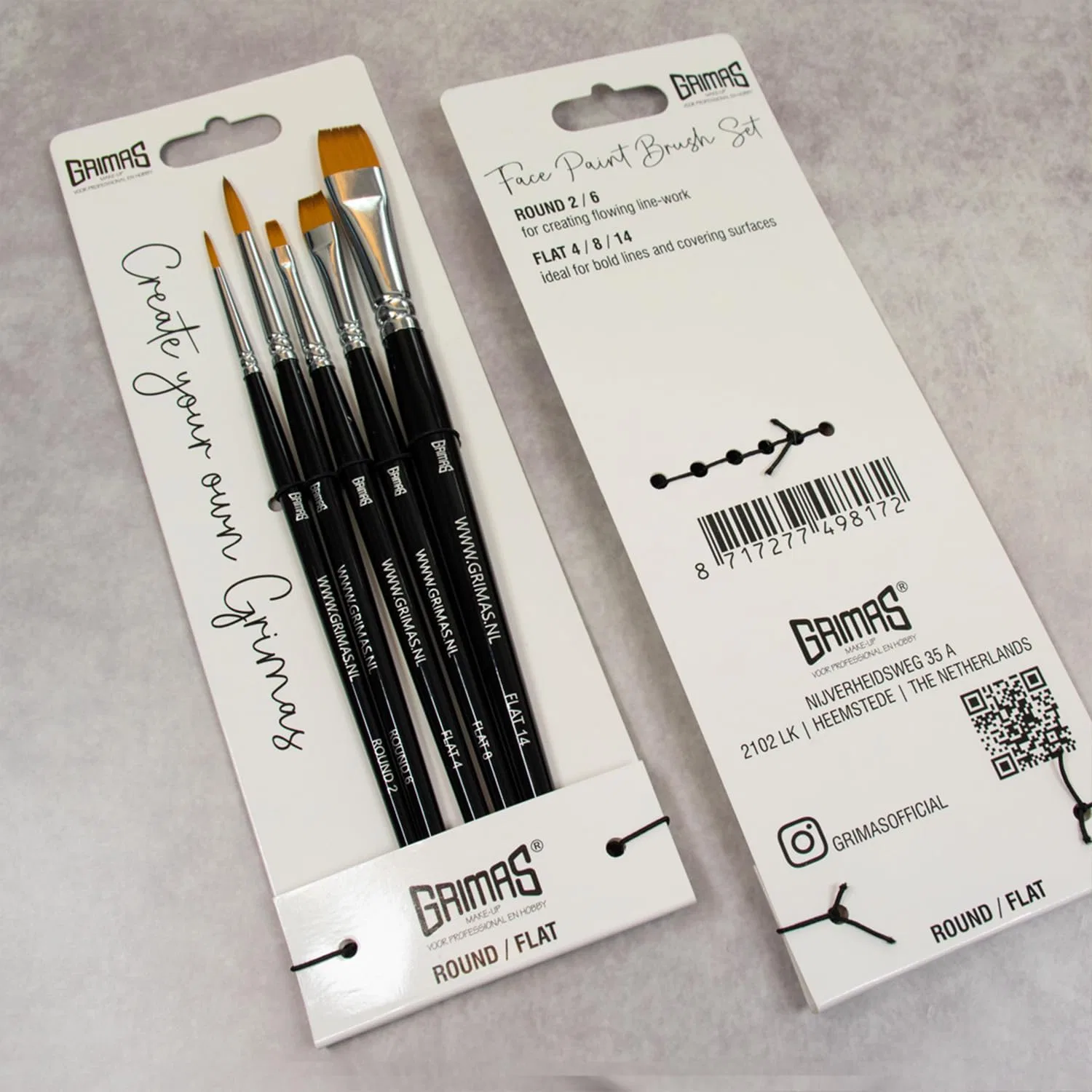Набор кистей для аквагрима GRIMAS (круглые/плоские) Grimas — фото 3