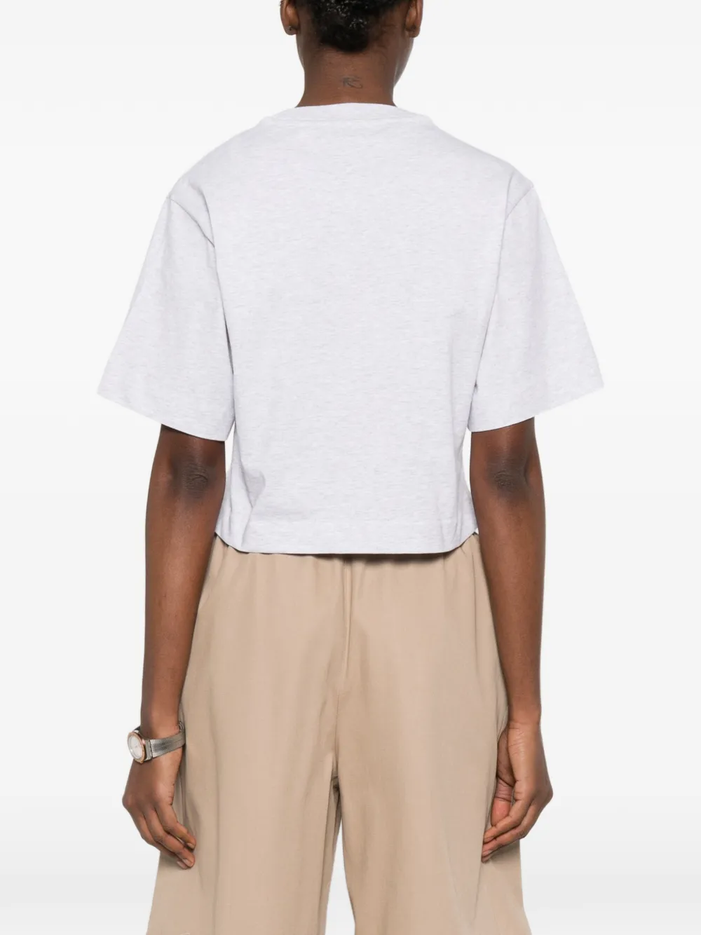 Футболка с цветочным принтом Off-White, серый — фото 4