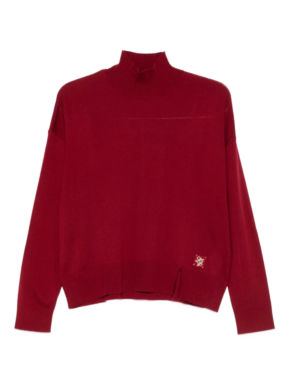 

Свитер с высоким воротом и логотипом Liu Jo, красный