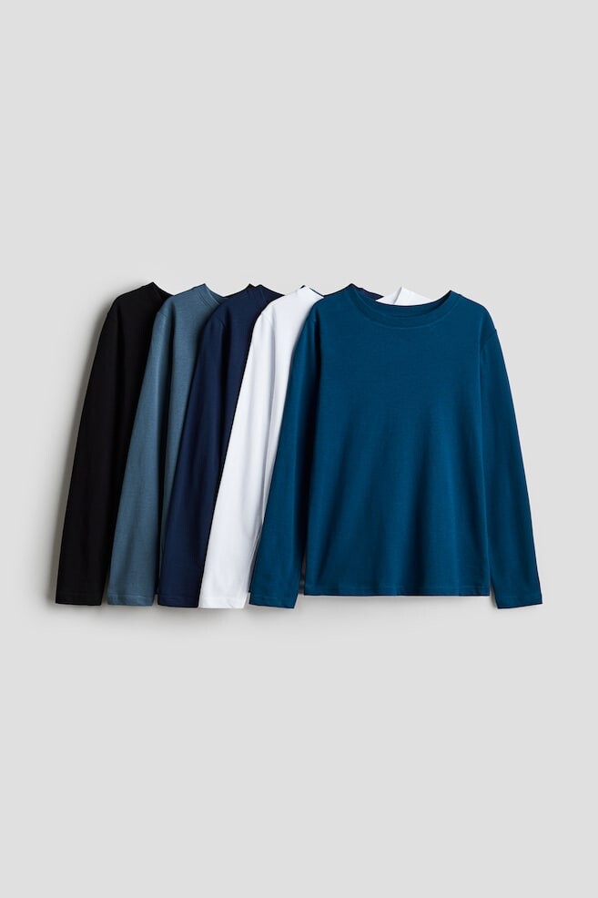

Упаковка из 5 трикотажных рубашек H&M, синий