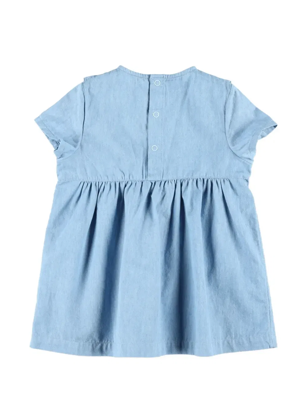 Платье с оборками и вышивкой Petit Bateau, синий — фото 2