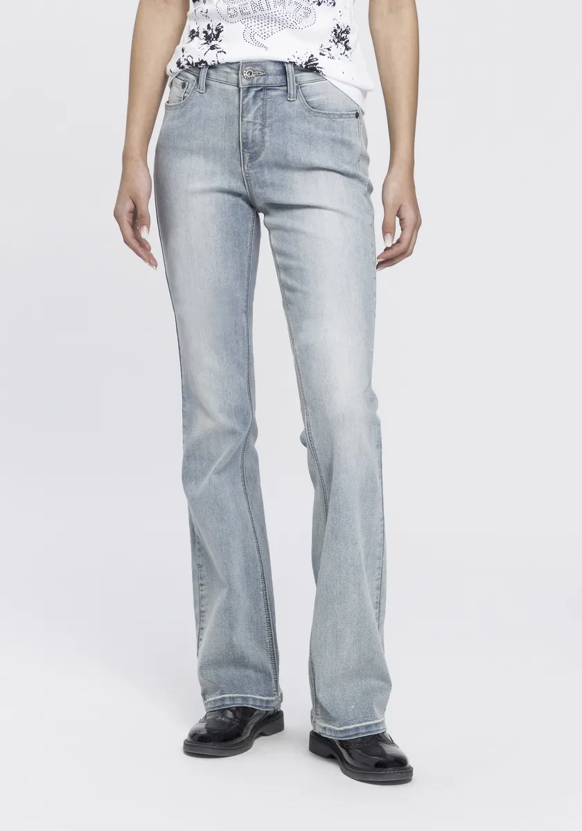 

Джинсы Arizona Bootcut "Shaping", завышенная талия, цвет Bleached