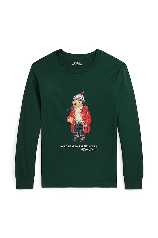 

Детская хлопковая водолазка Polo Ralph Lauren, зеленый