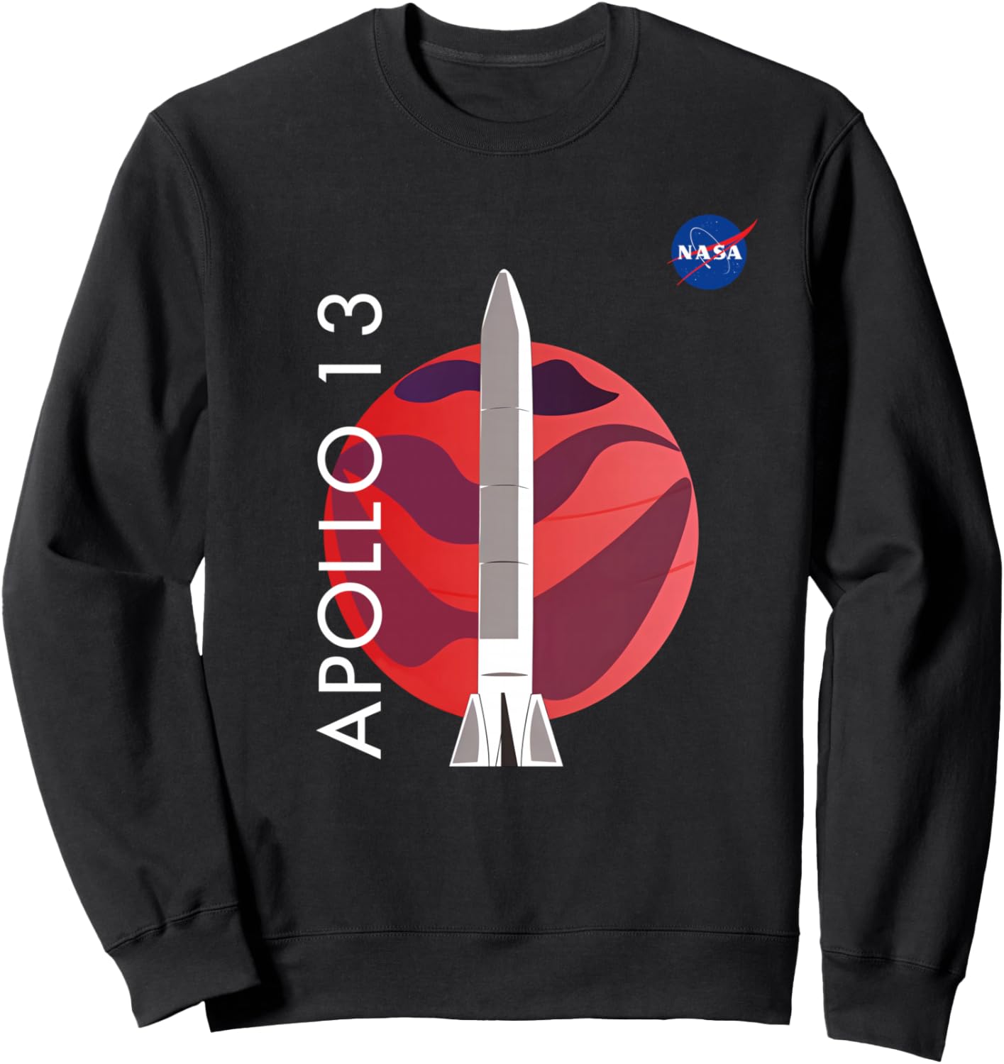

Толстовка с логотипом миссии NASA Apollo № 13 в виде фрикадельки Apollo Mission Meatball Logo, черный