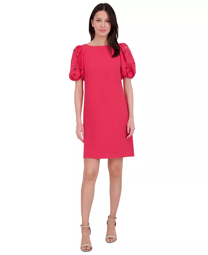 

Женское платье из крепа с лодочкой Signature Crepe Vince Camuto, розовый