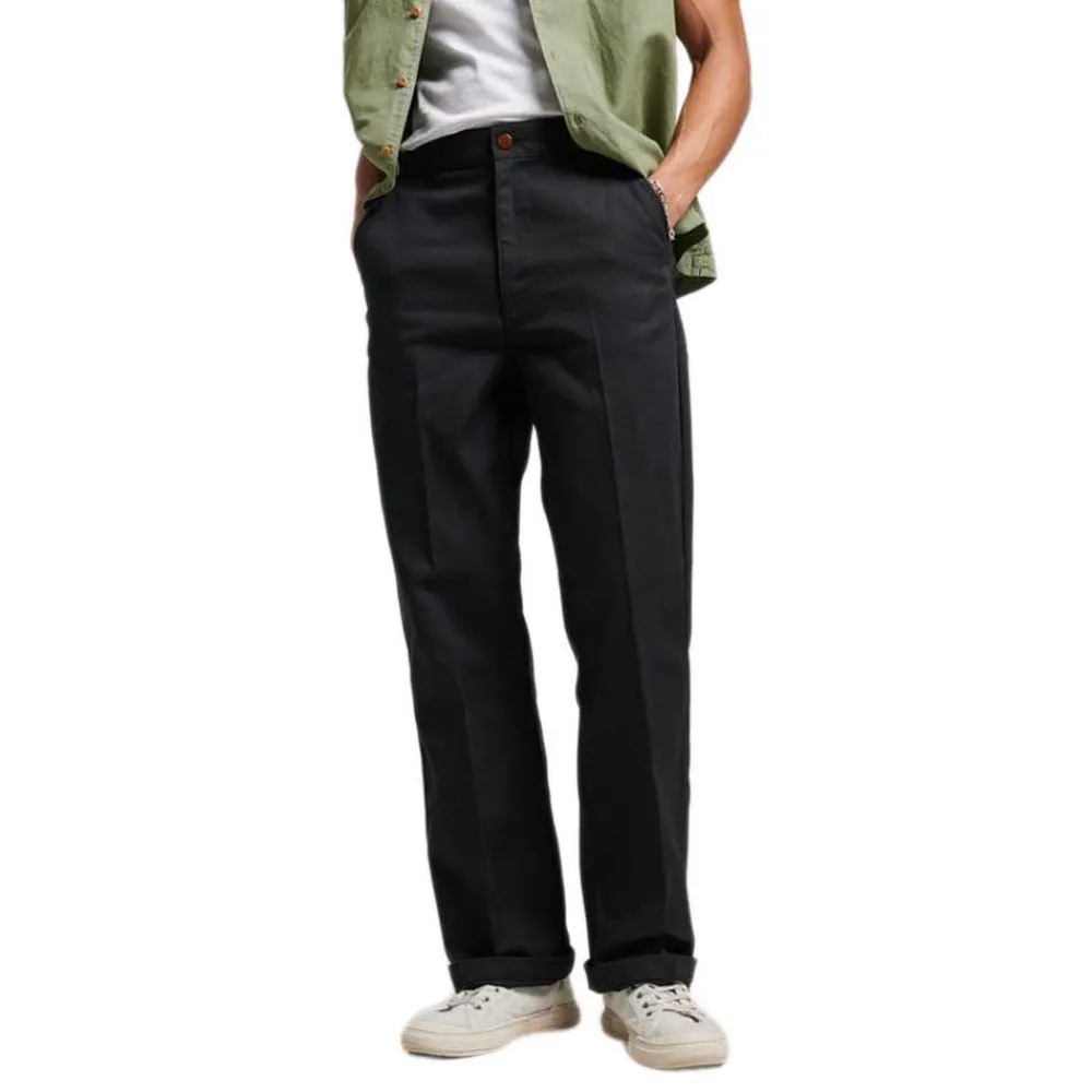 

Брюки Superdry Vintage chino, черный