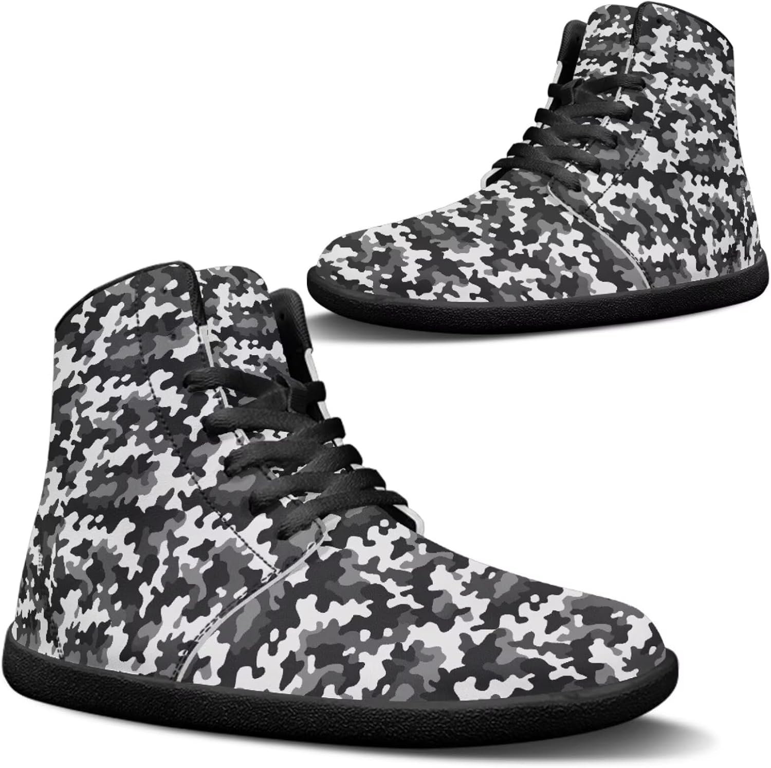 

Мужские высокие кроссовки Jeiento с камуфляжным принтом, широкий размер, босоножки, повседневная обувь для прогулок, серый