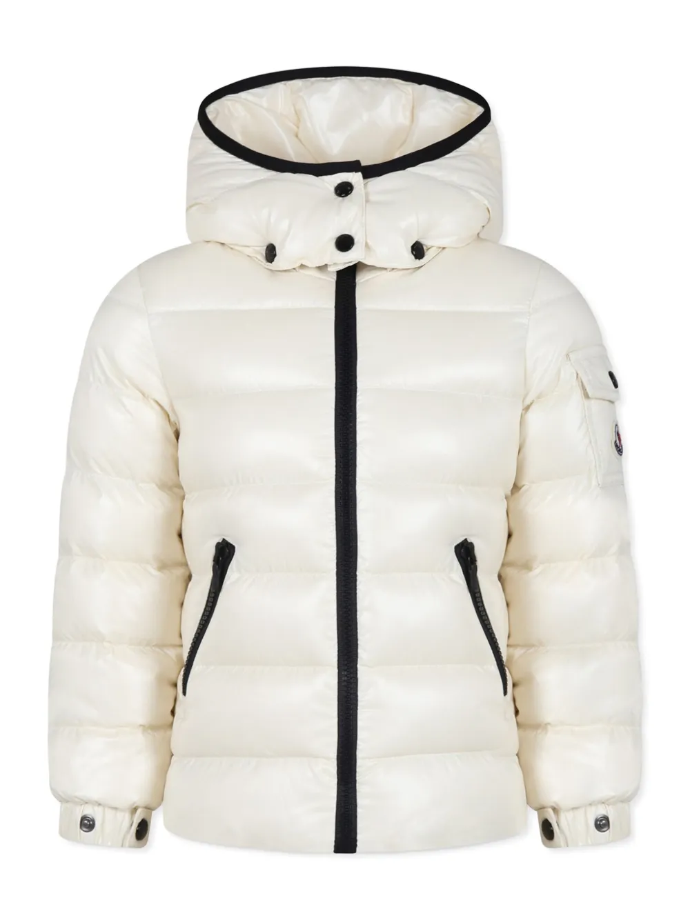 

Пуховик Bady с контрастной отделкой Moncler Enfant, нейтральный