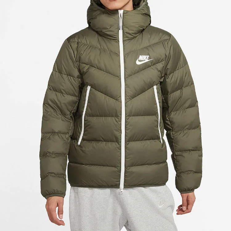 Nike Зимняя пуховая куртка для мужчин зеленая — фото 4