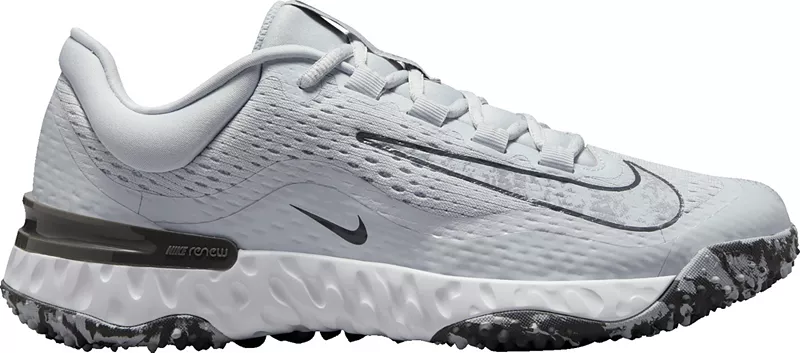 Женские кроссовки для софтбола для газона Nike Alpha Huarache Elite 4, цвет Platinum Gray