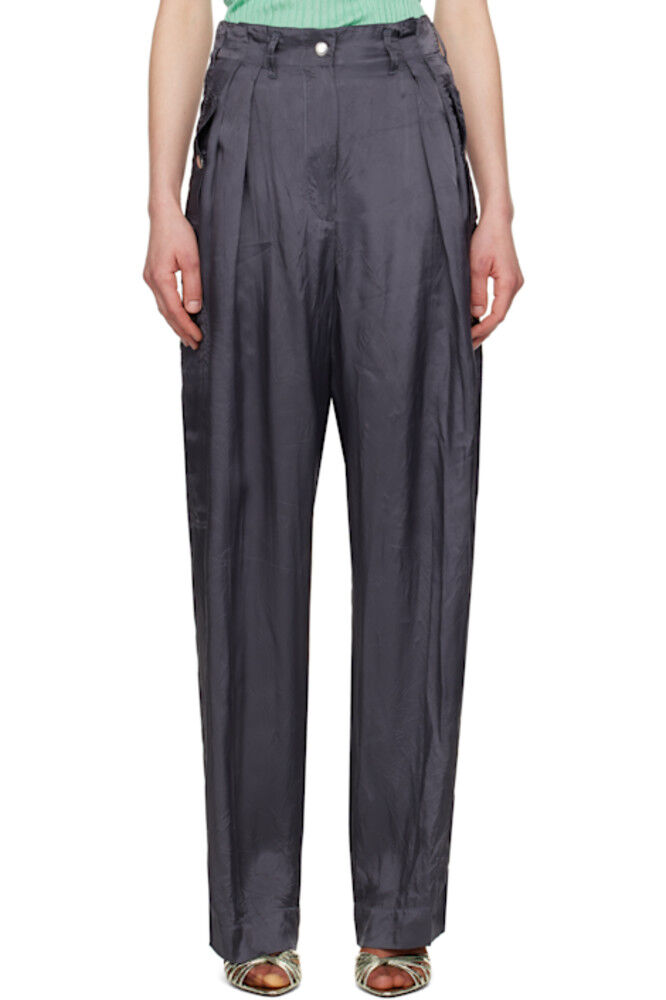 

Серые вискозные рабочие брюки Dries Van Noten