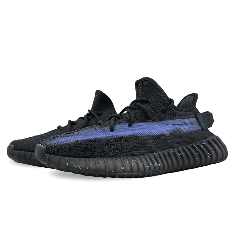 Yeezy Boost 350 V2 Противоскользящие Износостойкие Низкие Повседневные Кроссовки Unisex Черный Синий Adidas Originals — фото 3