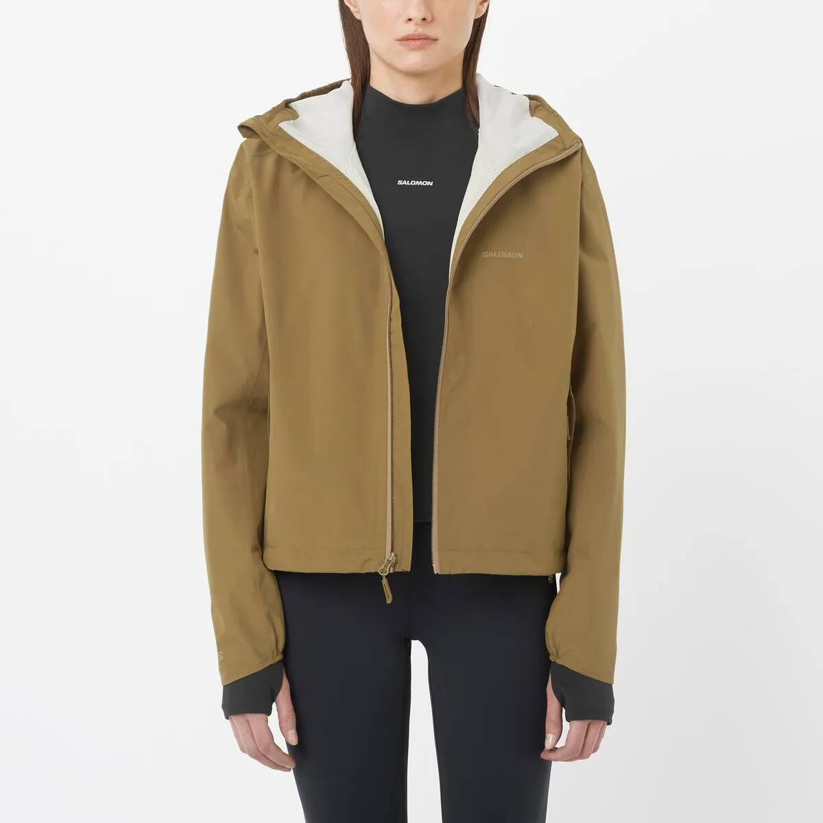 

Женская куртка OUTSCAPE 2L SHORT JKT S W Shell Salomon, желтый/зеленый