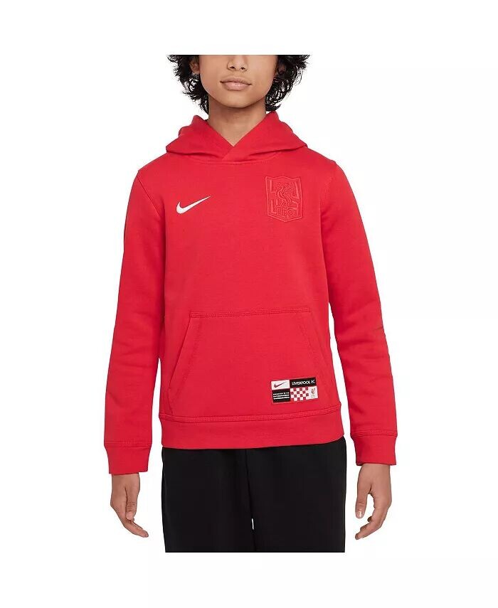 

Толстовка с капюшоном Liverpool Club Red для больших мальчиков и девочек Nike