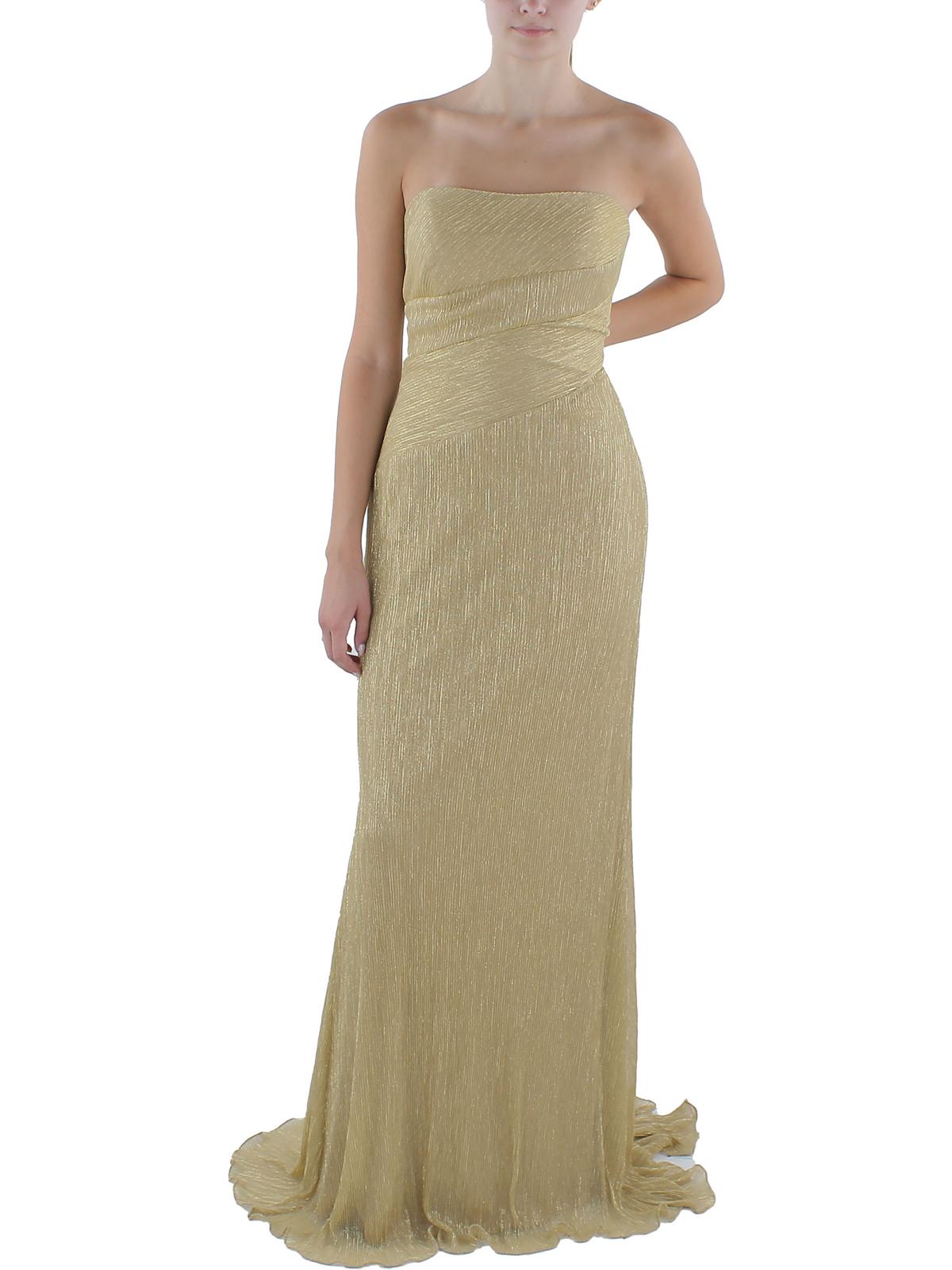 

Женское металлическое длинное вечернее платье Rene Ruiz Collection