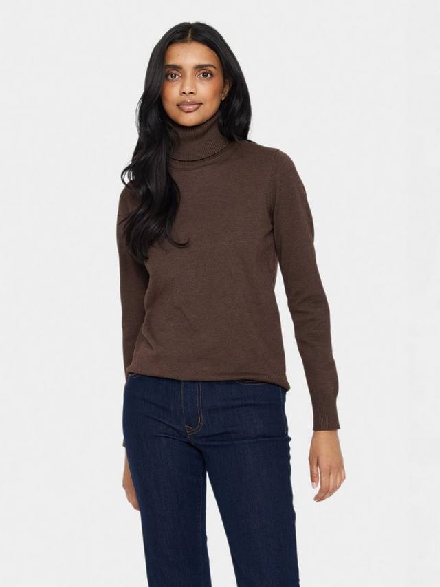 

Джемпер с круглым вырезом mila roll Saint Tropez, цвет Dark Oak Melange