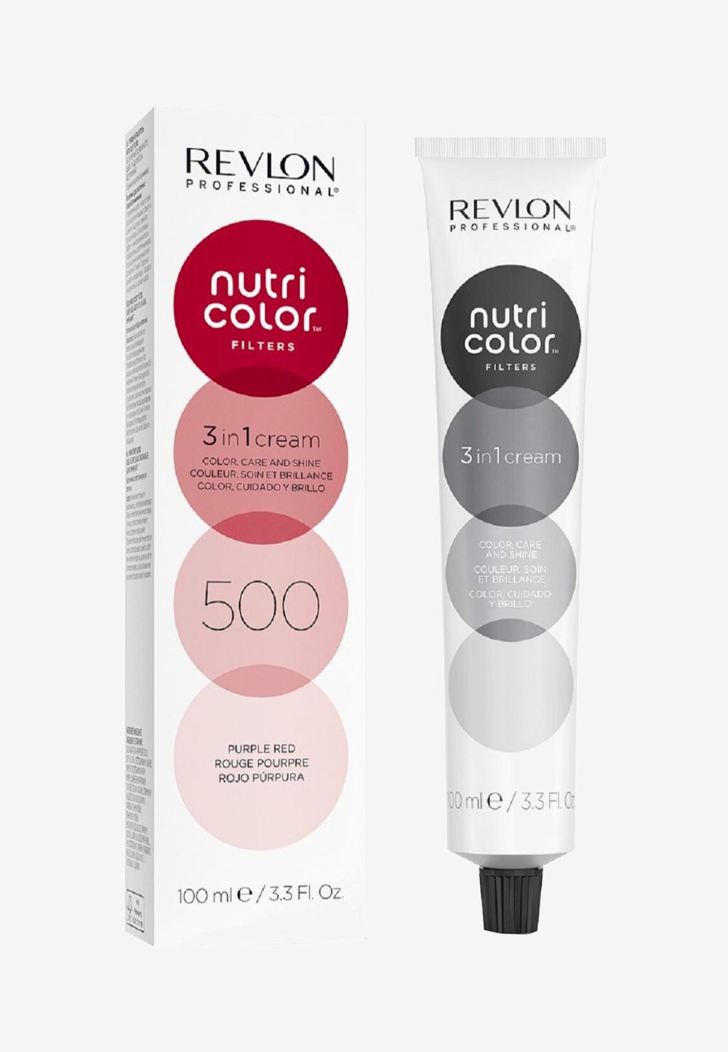 

Кондиционер Nutri Color Filters 3 In 1 Cream Color Care And Shine Semi Permanent Revlon Professional, цвет 500 purple red