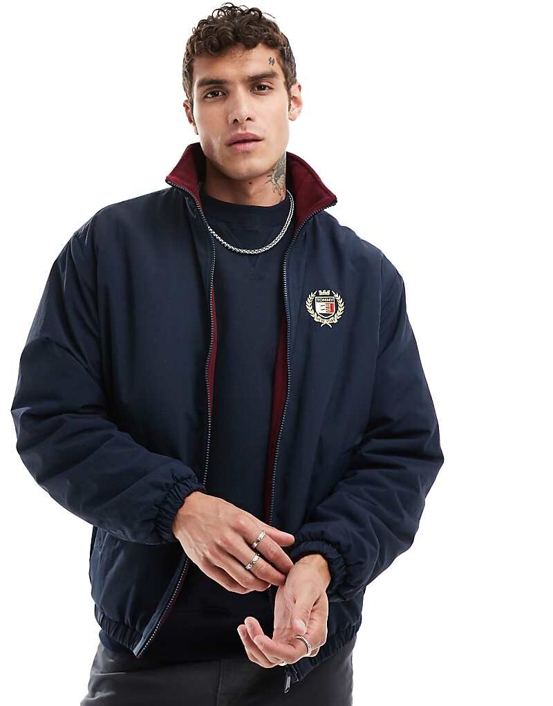 

Синяя двусторонняя флисовая куртка Tommy Jeans свободного кроя