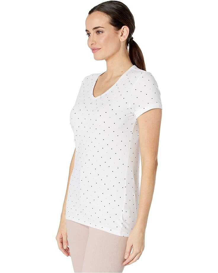 

Футболка U.S. POLO ASSN. Dot V-Neck Tee, цвет Optic White