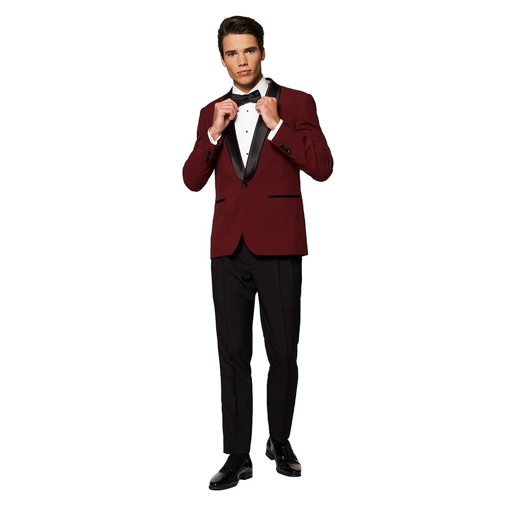 

Мужской комплект оппосмокинг облегающего кроя OppoSuits, цвет Hot Burgundy