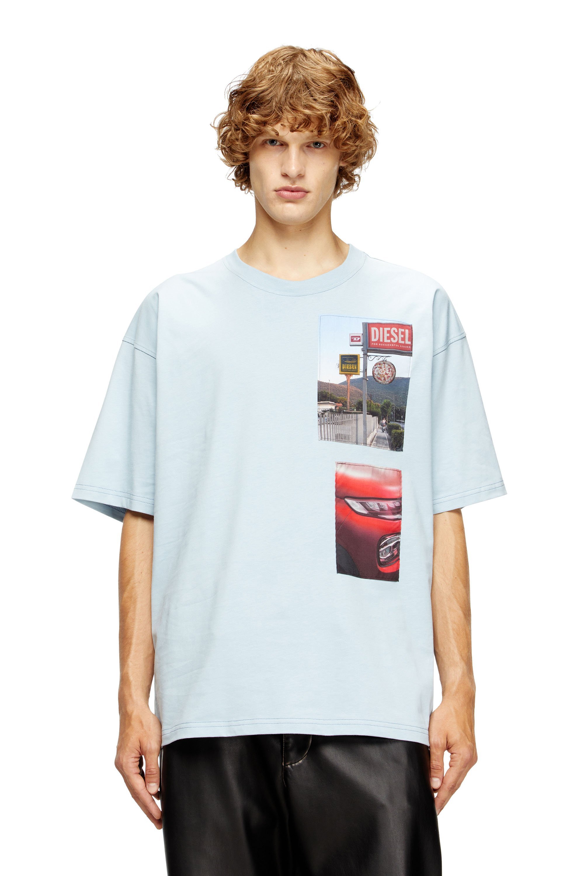 Мужская футболка T-BOXT-T3 Diesel, Light blue