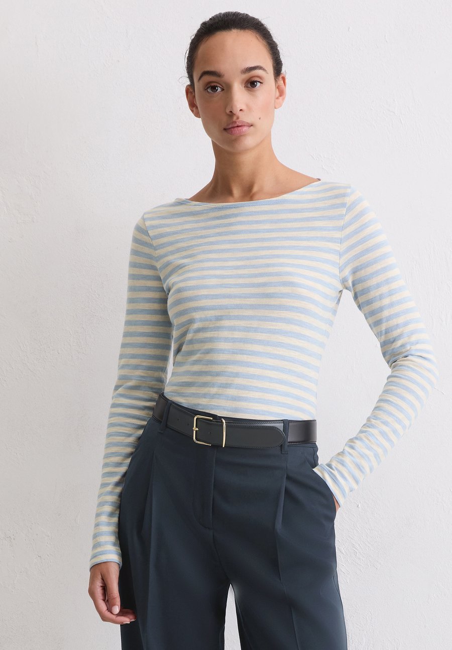 

Топ Marc O'Polo BOAT NECK STRIPED, Light Blue/Blue