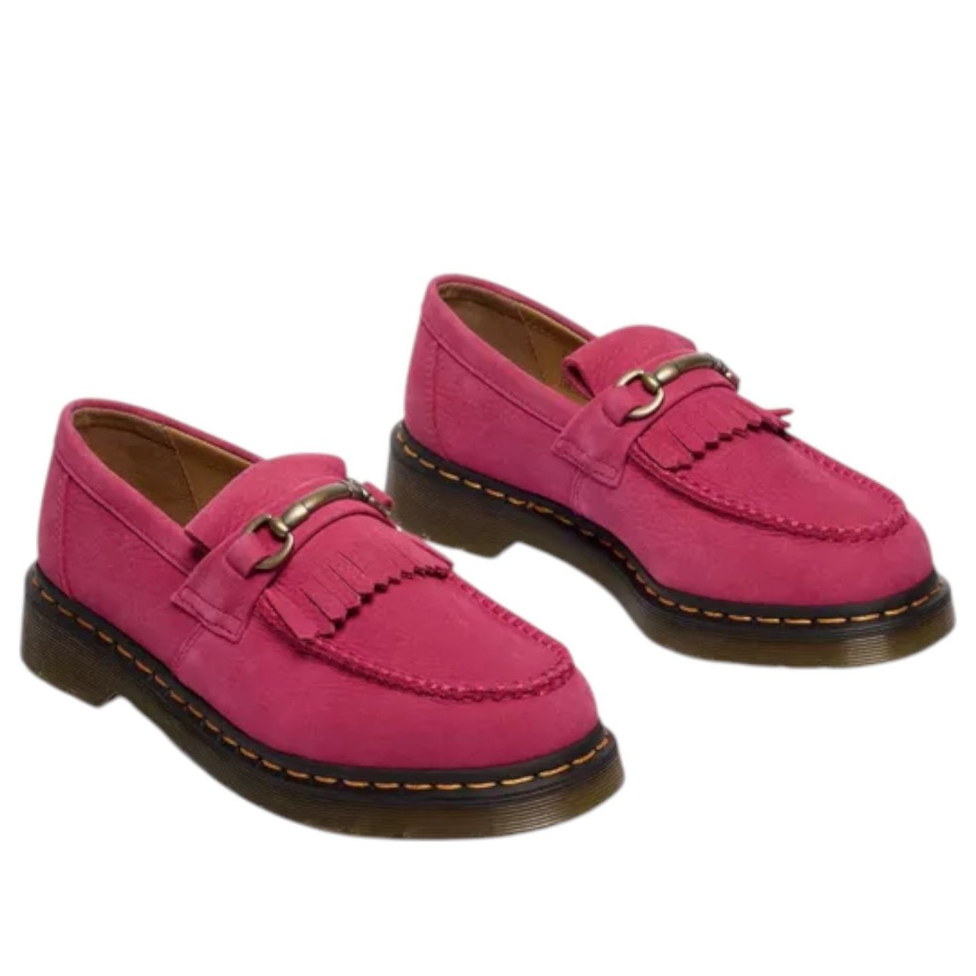 Лоферы Dr. Martens Adrian Snaffle Milled Nubuck, цвет «Фуксия» — фото 2