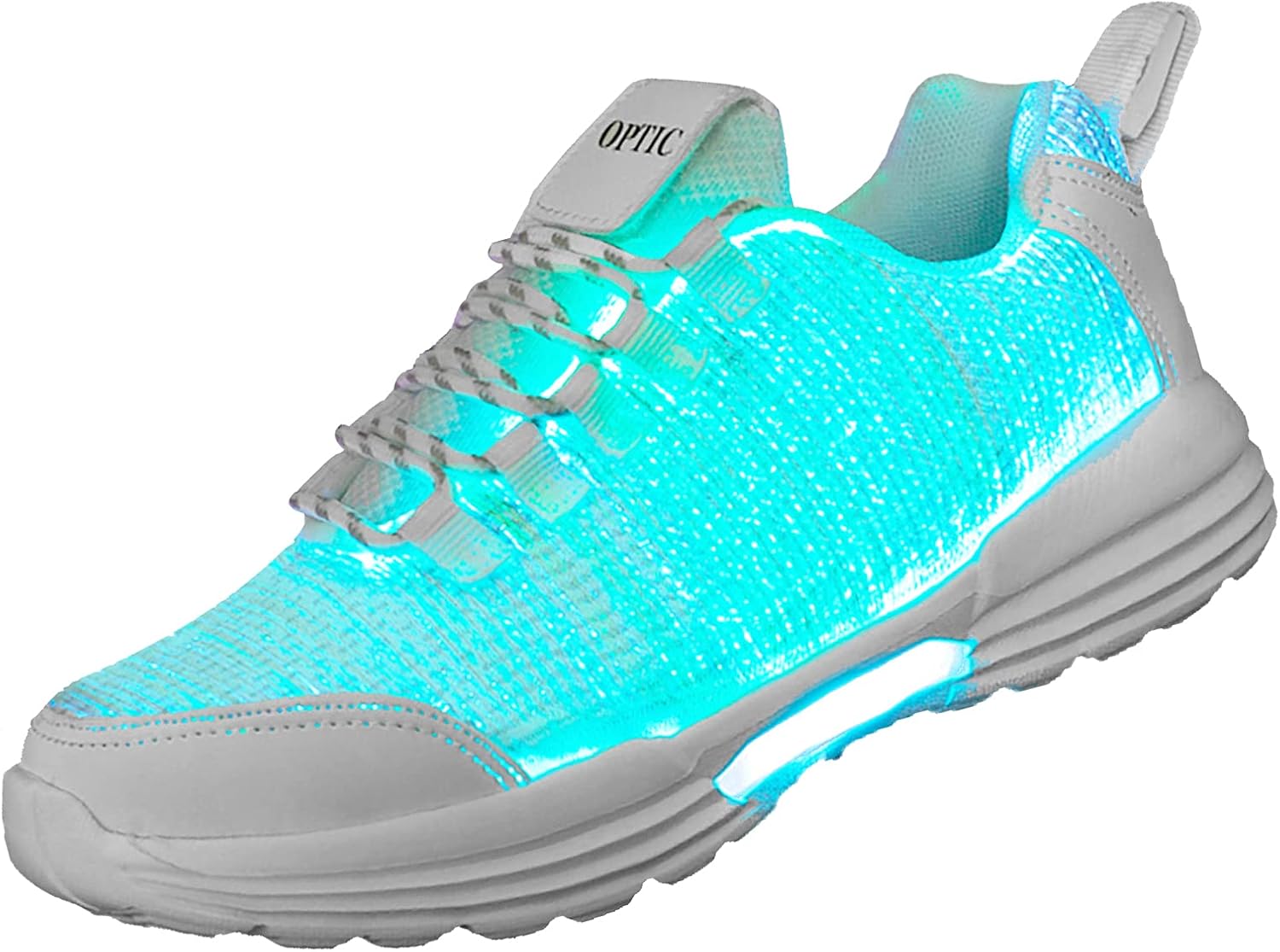 

Светящиеся кроссовки PYYIQI с LED-фиброоптикой для женщин и мужчин, светящиеся кроссовки с мигающими огнями для фестивалей, Рождества, Хэллоуина, новогодних вечеринок с USB-зарядкой, белый