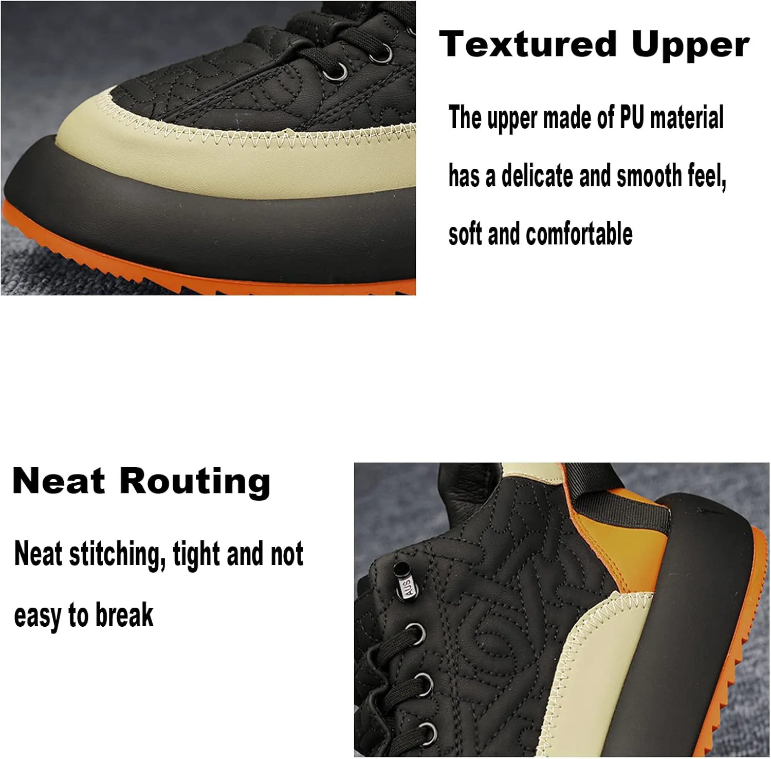 

Мужские повседневные дышащие кроссовки EFTCAL, легкие с шнуровкой и без застежки, плоские обувь для скейтборда, удобные нескользящие обувь для прогулок, черный