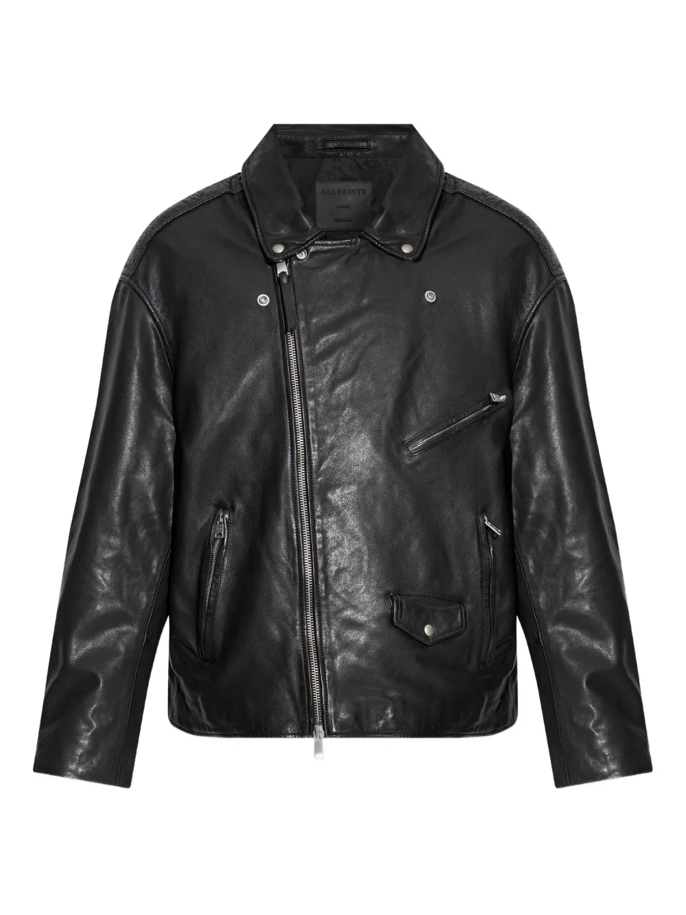 

Байкерская куртка на молнии Allsaints, черный