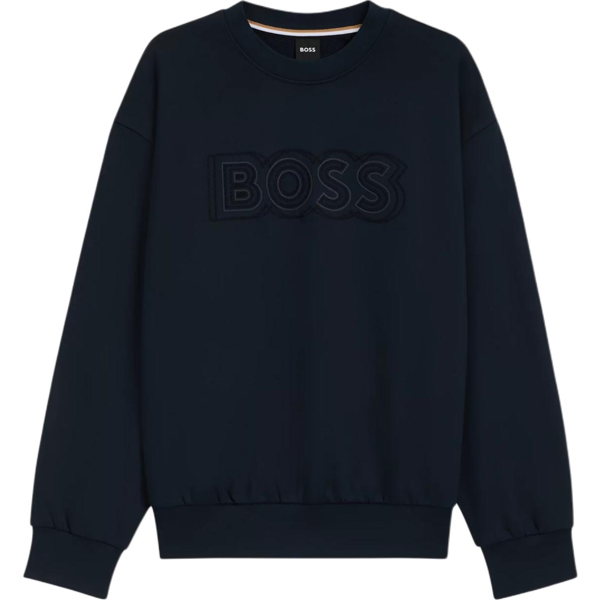 

Босс Логотип Детализированный свитшот HUGO BOSS, темно-синий