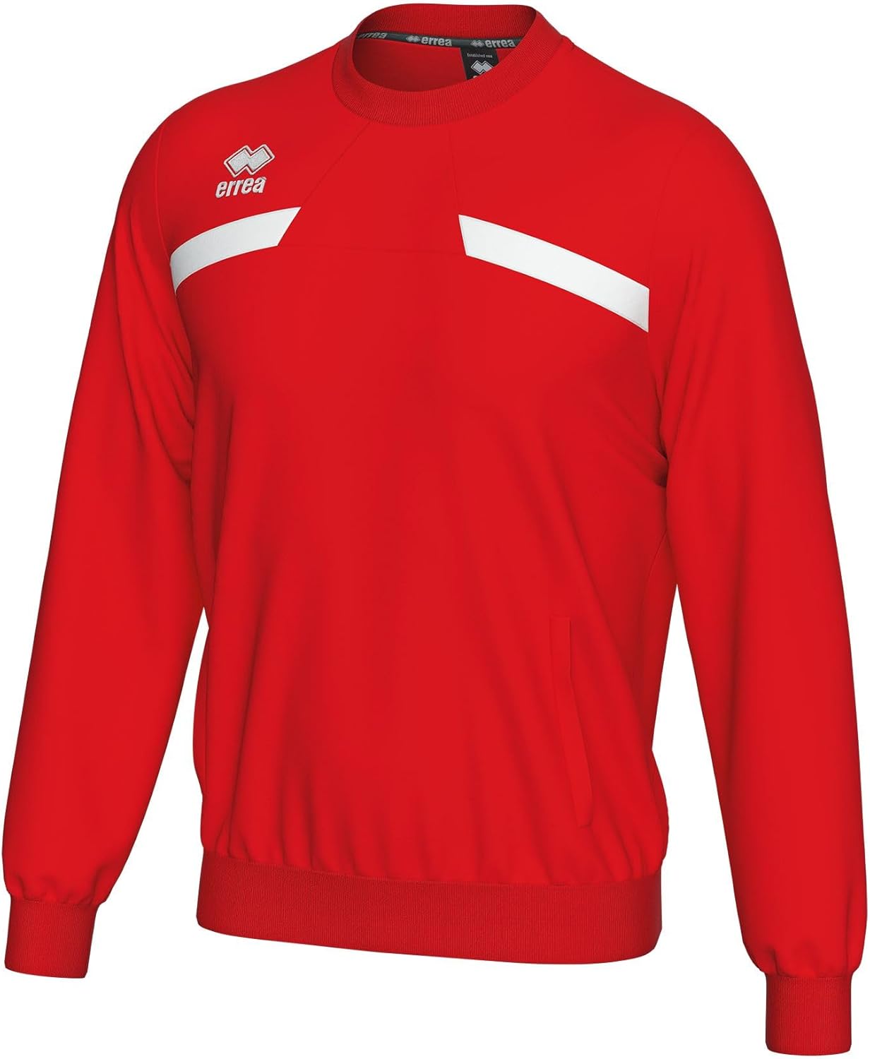 

Мужская спортивная толстовка ERREA MATT, на флисовой подкладке, с боковыми карманами, круглым вырезом, белый/красный