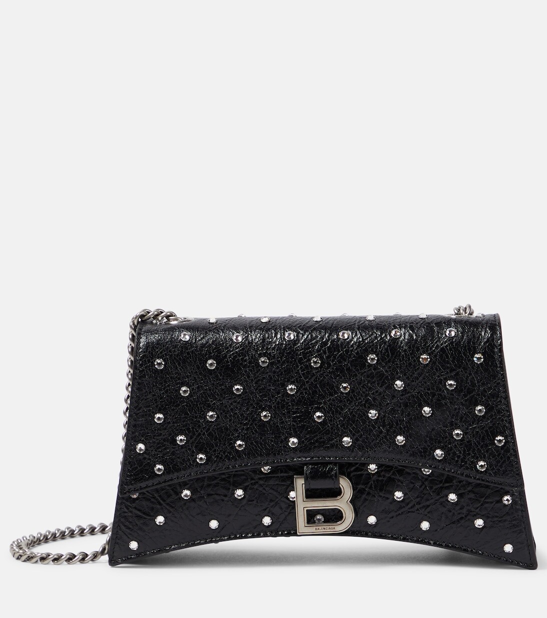 

Кожаная сумка через плечо crush xs с декором Balenciaga, черный