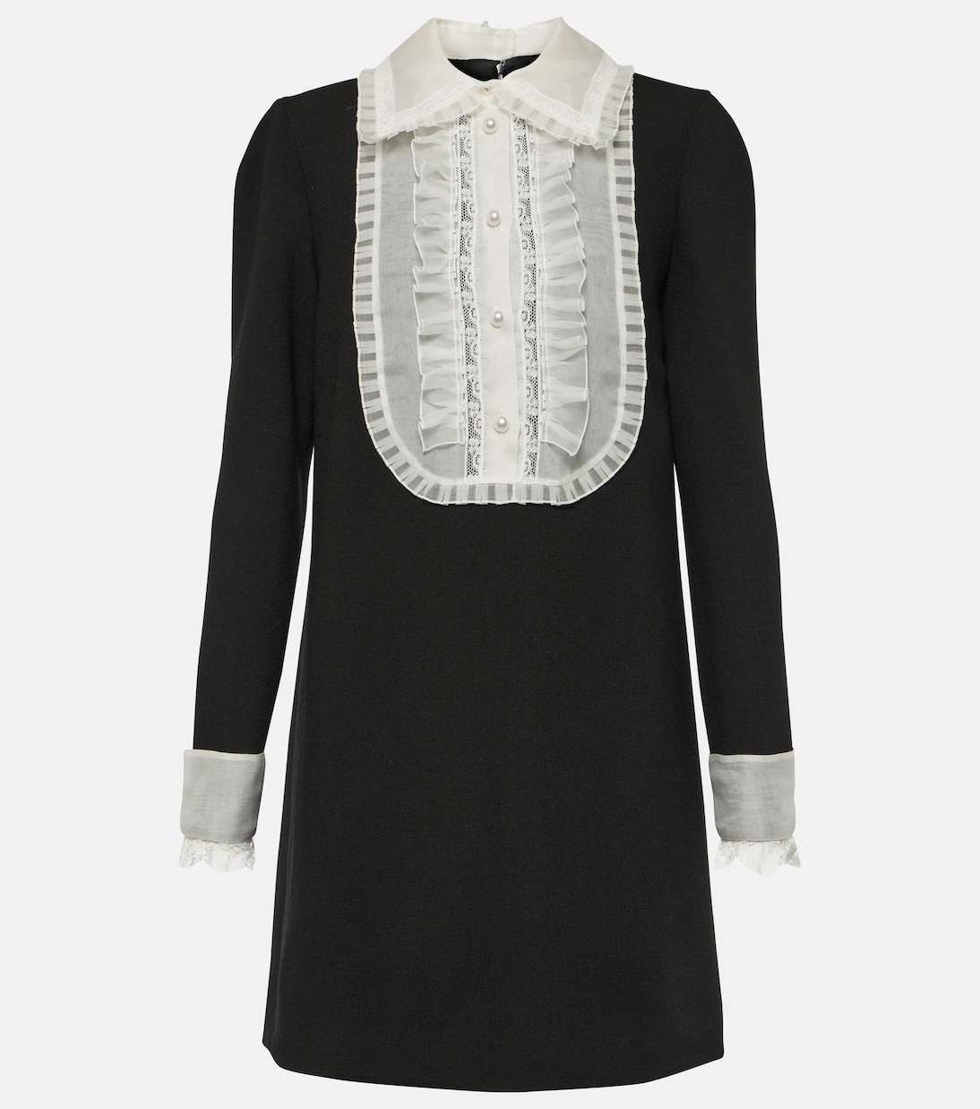 

Мини-платье из крепа с отделкой из органзы Dolce&Gabbana, Nero