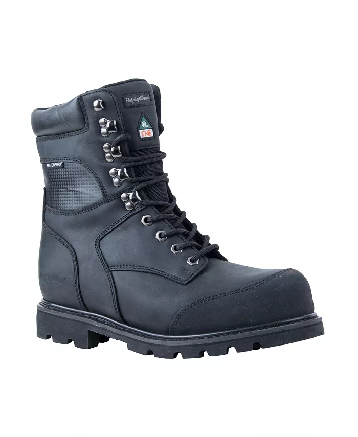 

Мужские утепленные ботинки Platinum Leather - водонепроницаемые, противоскользящие, комфорт при -30°F, прочная рабочая обувь для холодной погоды RefrigiWear, черный