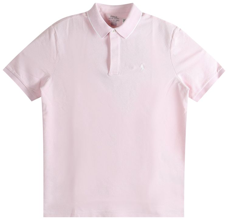 

Рубашка-поло Polo Ralph Lauren с коротким рукавом, оксфордской расцветки и трикотажным воротником, розовый