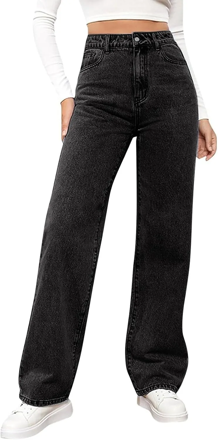 

Женские джинсы Wide Leg High Waisted Stretchy Straight Leg Zimbaplatinum