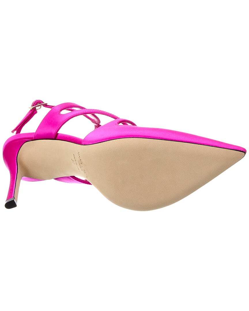 Сатиновые туфли Jimmy Choo Azia 95, розовый — фото 4
