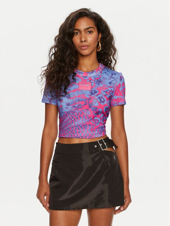 

Футболка узкого кроя Versace Jeans Couture, фиолетовый