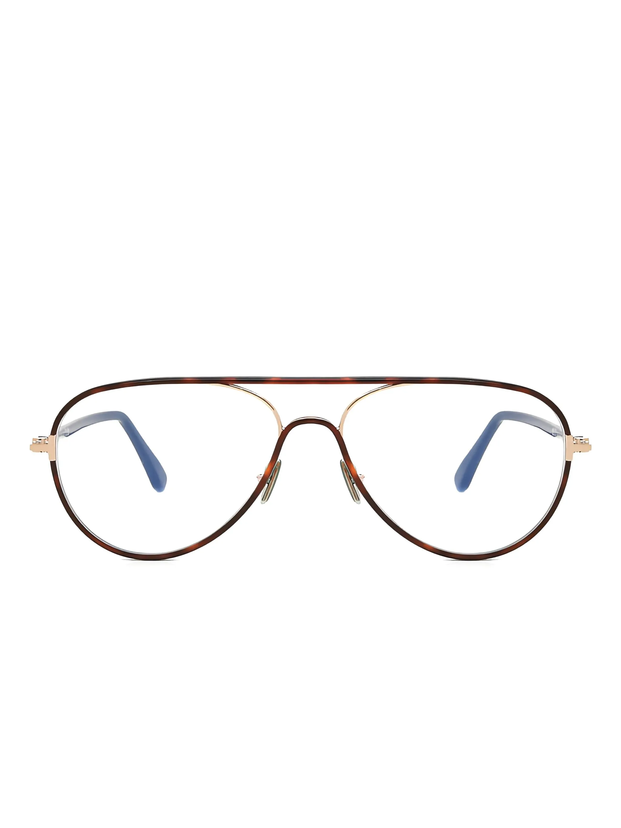 

Очки-пилоты в ободковой оправе Tom Ford Eyewear, коричневый