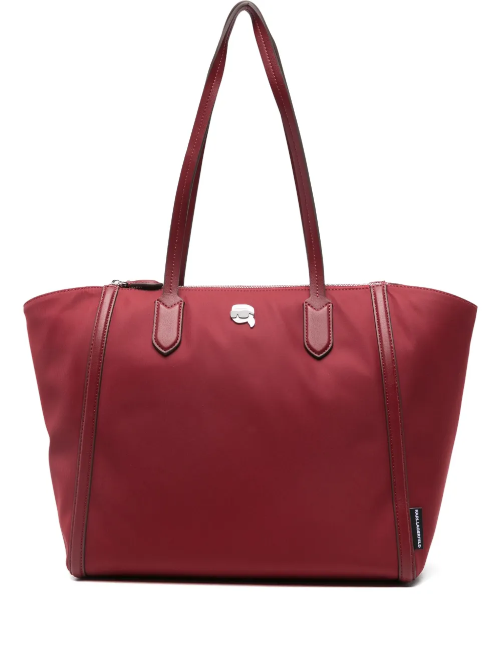 

Сумка-тоут с кожаной отделкой KARL LAGERFELD, красный