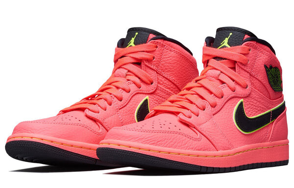 Кроссовки 1 high premium 'hot punch' Air Jordan, мультиколор — фото 2