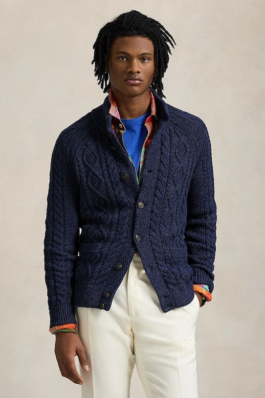 

Хлопковый кардиган Polo Ralph Lauren, синий